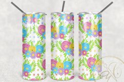 Floral 20oz Skinny Tumbler Sublimation Pattern Product Image 1