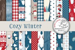 Cozy winter papers, Digital papres, Christmas papers Product Image 1