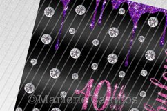 Glamour 40th and Fabulous Skinny Tumbler Sublima |Purple Product Image 3