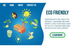 Eco friendly concept banner, isometric style Product Image 1