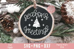 Season's Greetings SVG / Christmas Ornament SVG Product Image 1