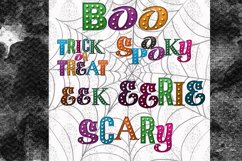 Halloween Word Art Marquee Lights Clipart Background png Product Image 1