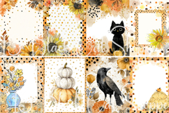 30 Dotted Fall Digital Paper 8.5x11 JPG junk journal page Product Image 3
