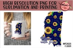 Mississippi State Sunflower Sublimation Product Image 1