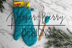 Teal Blank Hot Glove Evergreen Mock up with biscuit mix Product Image 1