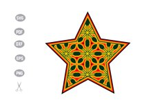 Star 3D Layered Template Design Product Image 1