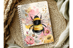 25 Dotted Bee Butterfly Digital Paper 8.5x11 JPG journa Product Image 5