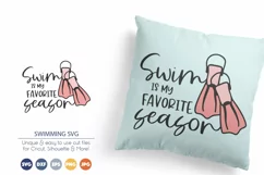 Swimming SVG Cut Files | Swim is my Favourite Season Product Image 1