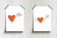 Valentines Day Hearts SVG. love svg Cartoon cute heard Product Image 2