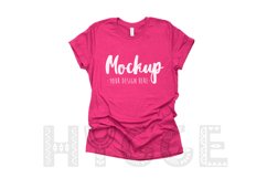 Berry Bella Canvas 3001 Tshirt Mockup, Basic tshirt mockup Product Image 1