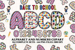 Back to School Alphabet png, letters doodle, school clipart Product Image 1