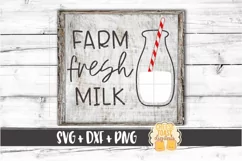 Farm Fresh Milk - Ranch Style SVG PNG DXF Cut Files Product Image 1