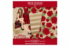 Christmas Digital Paper Pack Fashion Clipart Fashion Blogger Product Image 6