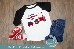 Happy Valentine Tractor SVG, Sublimation, Printable Product Image 2