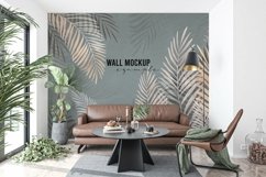 Wall mockup - Wallpaper mockup - Living room Product Image 4