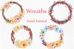 Watercolor flowers and wreaths Product Image 3