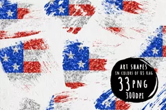 Glitter artistic shapes in colors of American flag Product Image 1