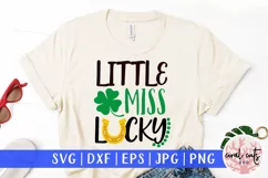 Little miss lucky - St. Patrick's Day SVG EPS DXF PNG Product Image 1