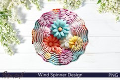3D Flowers Wind Spinner | Floral PNG Design Product Image 1