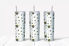 Watercolor succulents ,20 oz skinny tumbler sublimation Product Image 3