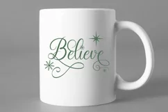Believe Christmas SVG - PNG, DXF, SVG, EPS, Cut File Product Image 5
