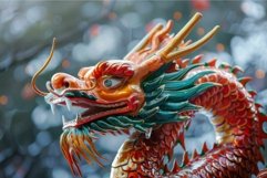 Vibrant dragon sculpture with intricate details Product Image 1