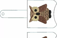 ITH Howard the Owl Hand Sanitizer Holder- Snap Tab 5x7 Hoop Product Image 2