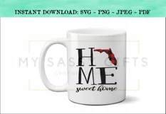 Florida State Home Sweet Home Buffalo Plaid SVG Design Product Image 3