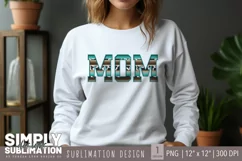 Faux Embroidered Western Mom Sublimation Png Design Product Image 3