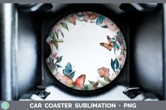 GorgeousAdd a Name Flowers Car Coaster design.