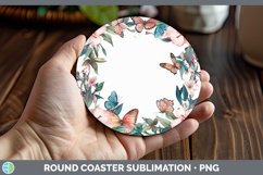 GorgeousAdd a Name Flowers Round Coaster design.