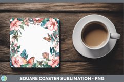 GorgeousAdd a Name Flowers Square Coaster design.
