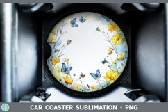 GorgeousAdd a Name Flowers Car Coaster design.