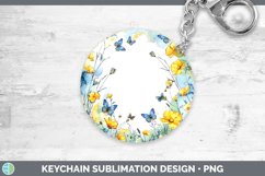 GorgeousAdd a Name Flowers Keychain design.