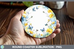 GorgeousAdd a Name Flowers Round Coaster design.