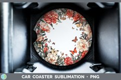 GorgeousAdd a Name Flowers Car Coaster design.