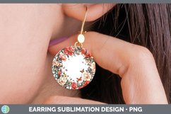 GorgeousAdd a Name Flowers Round Earrings design.