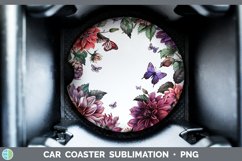 GorgeousAdd a Name Flowers Car Coaster design.