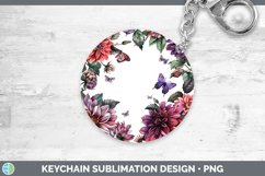 GorgeousAdd a Name Flowers Keychain design.