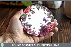 GorgeousAdd a Name Flowers Round Coaster design.