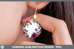 GorgeousAdd a Name Flowers Round Earrings design.