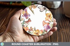 GorgeousAdd a Name Flowers Round Coaster design.