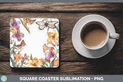 GorgeousAdd a Name Flowers Square Coaster design.
