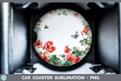 GorgeousAdd a Name Flowers Car Coaster design.