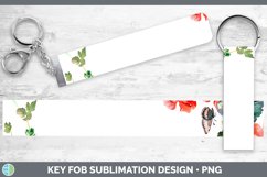 GorgeousAdd a Name Flowers Key Fob design.