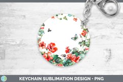GorgeousAdd a Name Flowers Keychain design.