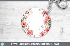 GorgeousAdd a Name Flowers Keychain design.