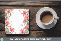 GorgeousAdd a Name Flowers Square Coaster design.