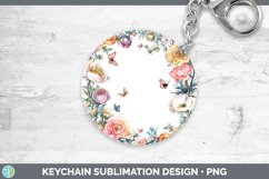 GorgeousAdd a Name Flowers Keychain design.