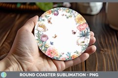 GorgeousAdd a Name Flowers Round Coaster design.